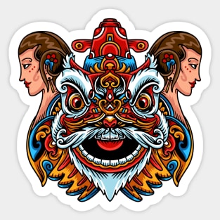 Geminious Barong Bali Kuta Beach Denpasar Sticker